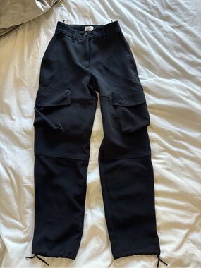 Wilfred Black Cargo Pants with Utility Pockets